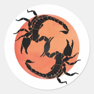 Scorpion Tribal Graphic Design Runder Aufkleber