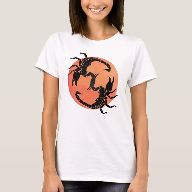 Scorpion Tribal Graphic Design T-Shirt (Vorderseite)