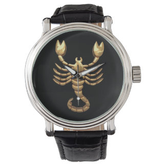 Scorpion Watch – Minimalist Zodiac Timepiece  Armbanduhr