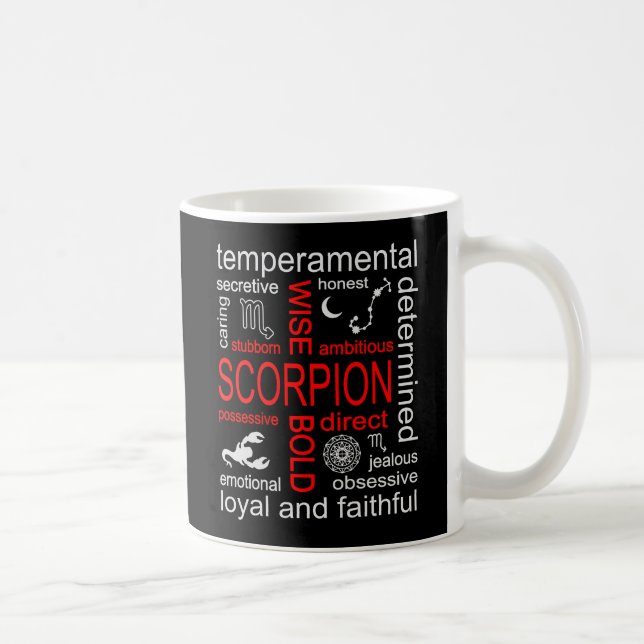 Scorpion Zodiac Sign Kaffeetasse (Rechts)