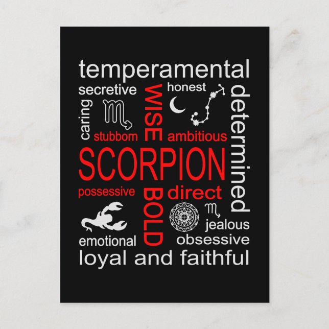 Scorpion Zodiac Sign Postkarte (Vorderseite)