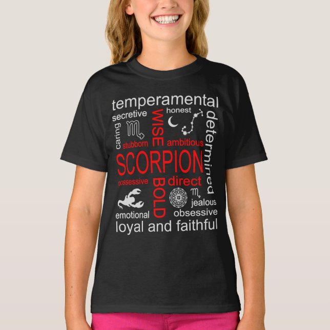 Scorpion Zodiac Sign T-Shirt (Vorderseite)