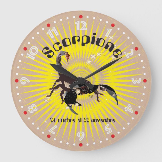 Scorpione 24 ottobre al 22 novembre Orologio Große Wanduhr (Vorderseite)