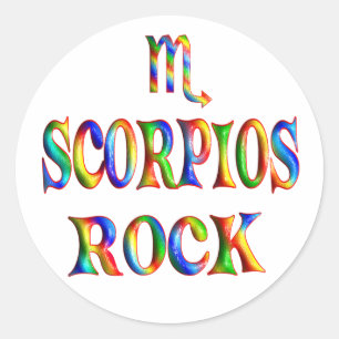 Scorpios Felsen Runder Aufkleber
