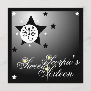 Scorpios Zodiacal Fortune 16 . Geburtstag-Customiz Einladung
