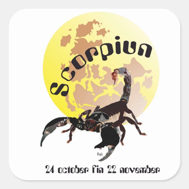 Scorpiun 24 october fin 22 november Aufkleber (Vorderseite)