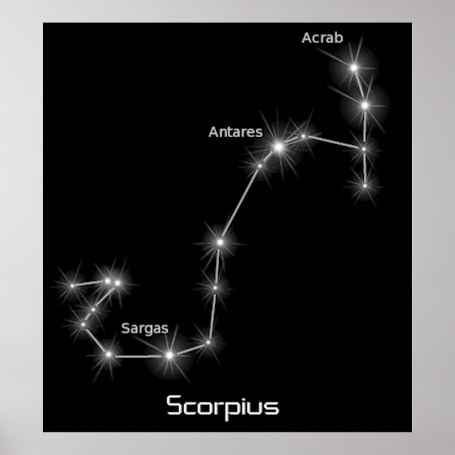 Scorpius Constellation Scorpio Zodiac Business Poster (Vorne)