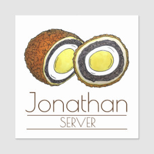 Scotch Egg UK British Food Yorkshire Namensschild