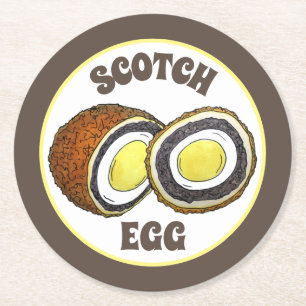 Scotch Egg UK British Food Yorkshire Runder Pappuntersetzer