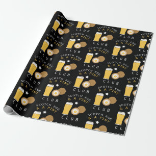 Scotch Egg und Pint Club Wrapping Paper Geschenkpapier