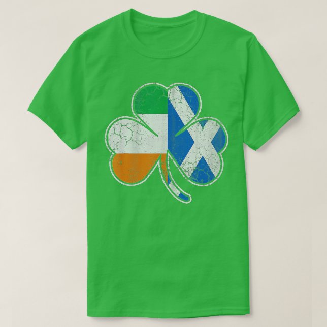 Scotch Irish Kleeblatt Scottish St Patricks Day T-Shirt (Design vorne)