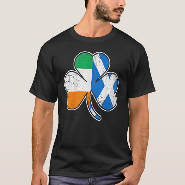 Scotch Irish Shamrock Scottish St Patricks Day T-Shirt (Vorderseite)
