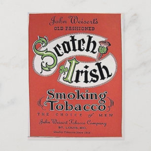 Scotch Irish Tabak Postcard Postkarte