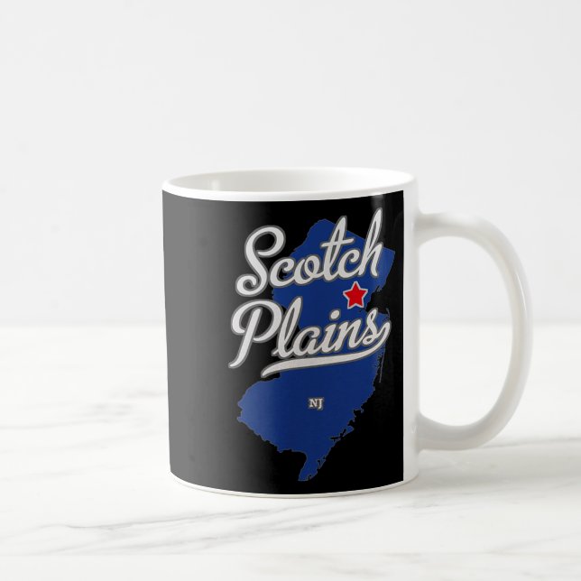 Scotch Plains New Jersey Nj Map  Kaffeetasse (Rechts)