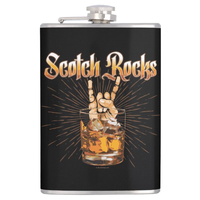 Scotch Rocks Flachmann (Vorderseite)