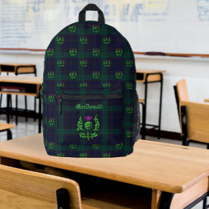 Scotch Thistle Custom Monogram Bedruckter Rucksack