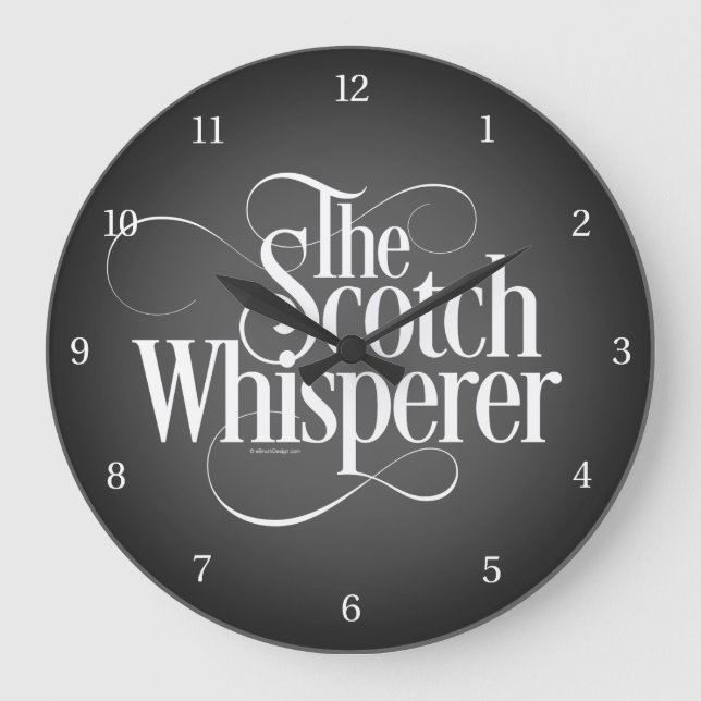 Scotch Whisperer Große Wanduhr (Vorderseite)