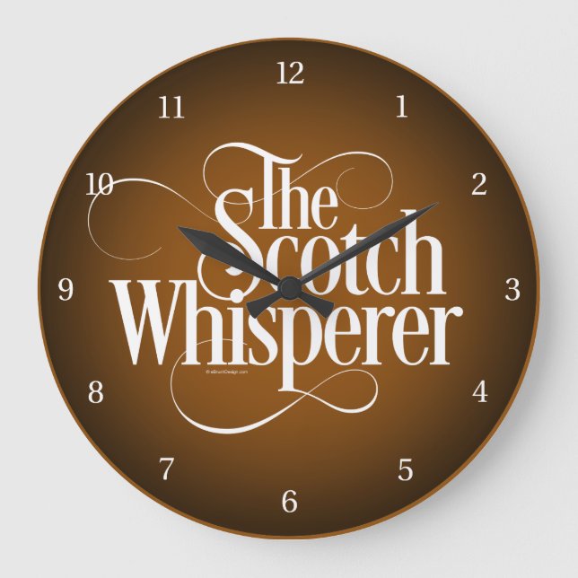 Scotch Whisperer Große Wanduhr (Vorderseite)