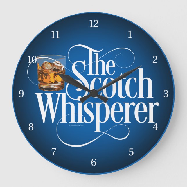 Scotch Whisperer Large Clock Große Wanduhr (Vorderseite)