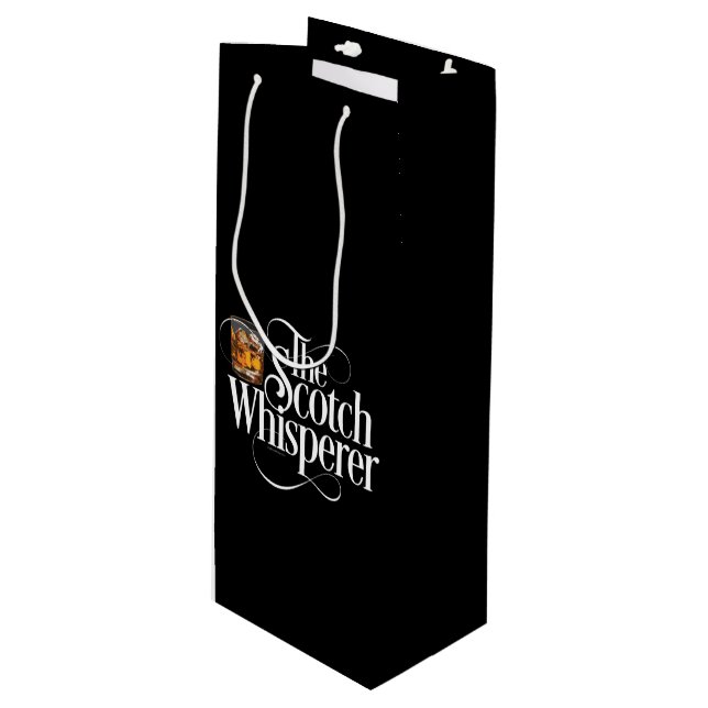 Scotch Whisperer Wine Gift Bag Geschenktüte Für Weinflaschen (Vorderseite Schrägansicht)