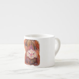 SCoTiSH HigHLaND CoW ' THe KiD 2 ' von SHiRLeY Mac Espressotasse