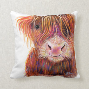 SCoTiSH HigHLaND CoW ' THe KiD 2 ' von SHiRLeY Mac Kissen