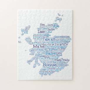 Scotish Slang Word Map Jigsaw Puzzle