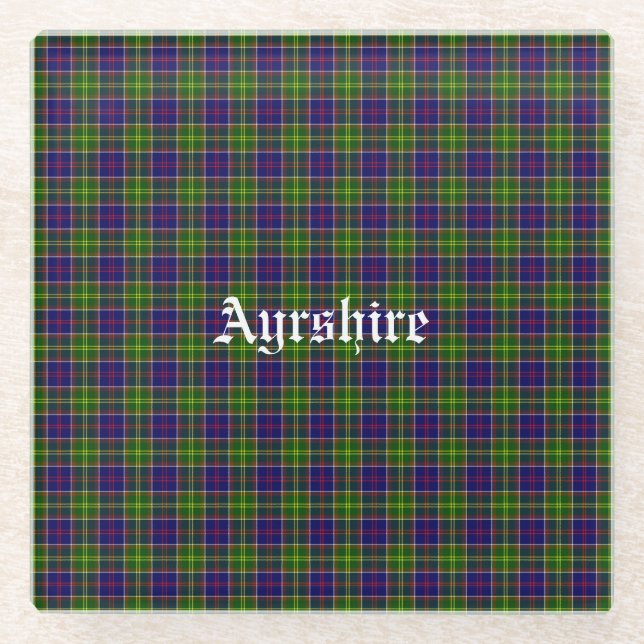 Scotland Ayrshire District Tartan Glasuntersetzer (Vorderseite)