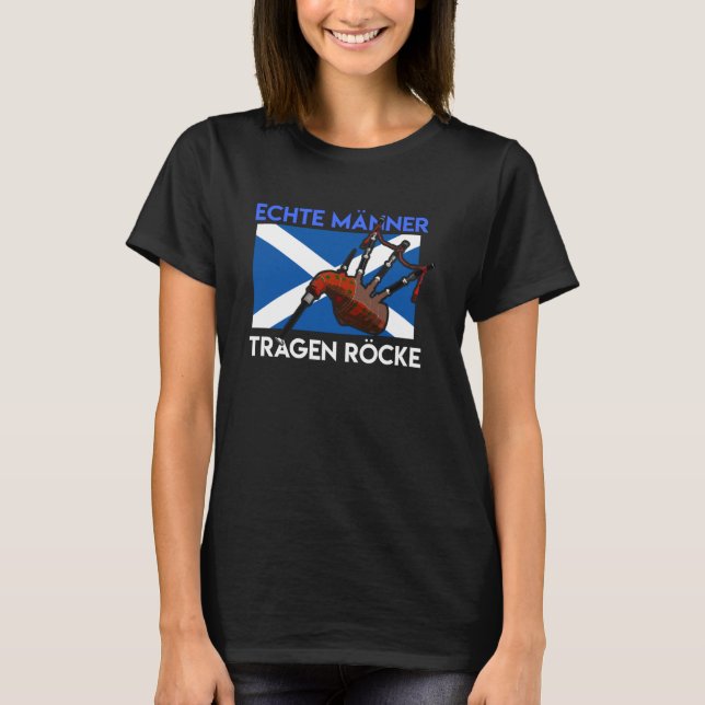 Scotland Bagpipe Kilt Sprichwort T-Shirt (Vorderseite)