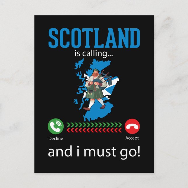 Scotland Bagpipe Music Lover Funny Bagpiper Postkarte (Vorderseite)