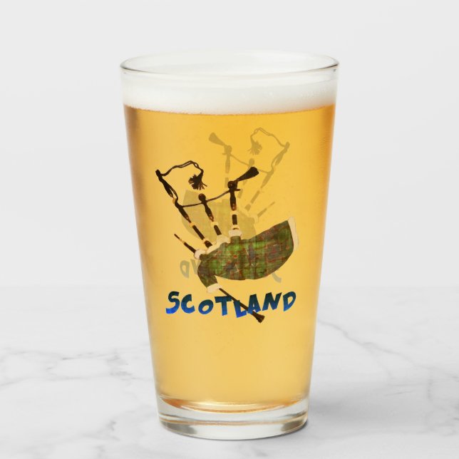 Scotland Bagpipes Glas (Vorne (Gefüllt))