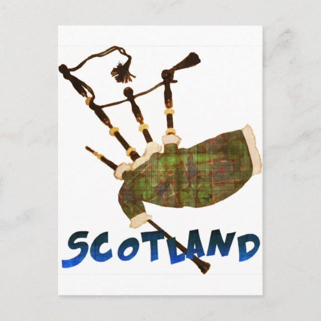 Scotland Bagpipes Postkarte (Vorderseite)
