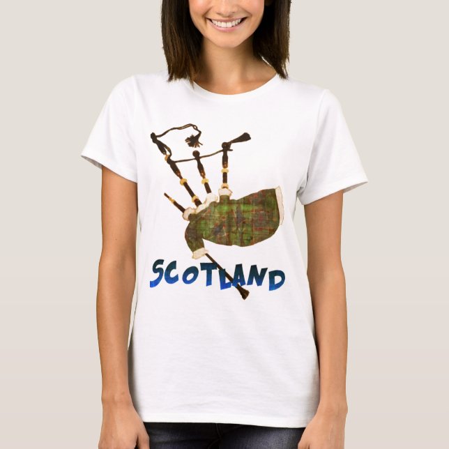 Scotland Bagpipes T-Shirt (Vorderseite)