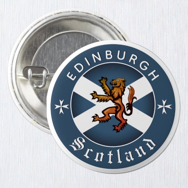 Scotland Button, Rampant, Edinburgh, Schottische F Button (Scotland Button / Flag, Rampant, City)