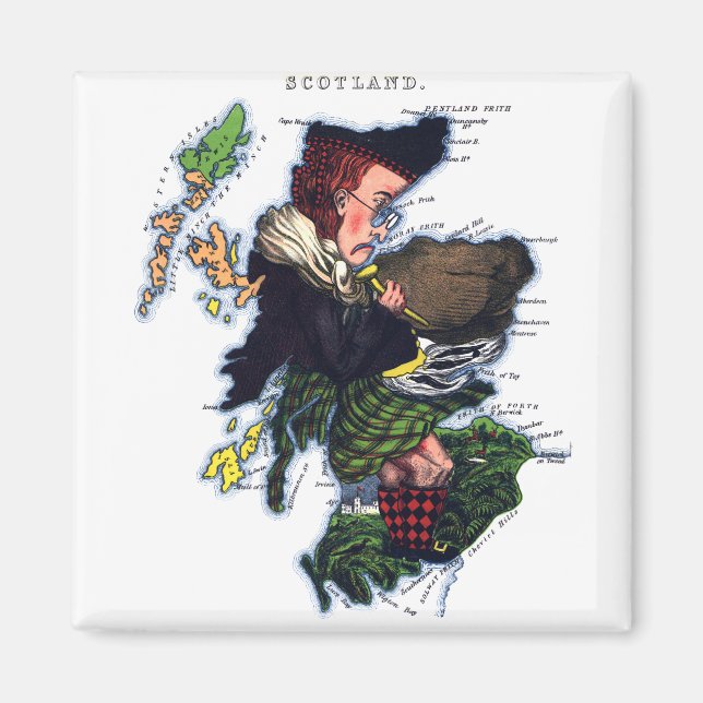 Scotland Caricature Map Magnet (Vorne)