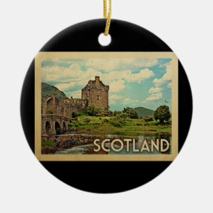 Scotland Castle Vintage Travel Keramik Ornament