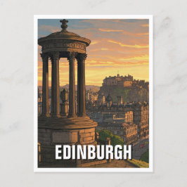 Scotland Edinburgh Dugald Stewart Monument Postkarte