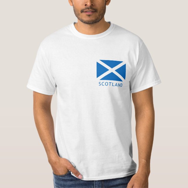 Scotland Flag and Lion Rampant T-Shirt (Vorderseite)