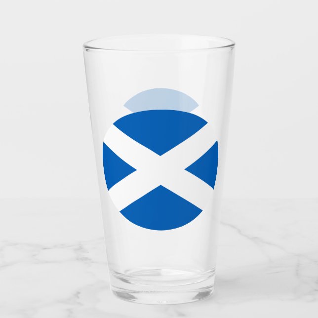 SCOTLAND FLAG BLAUE WHUE CROSS GLAS (Vorderseite)
