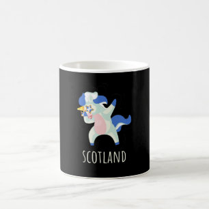 Scotland Flag Dabbing Unicorn Kaffeetasse