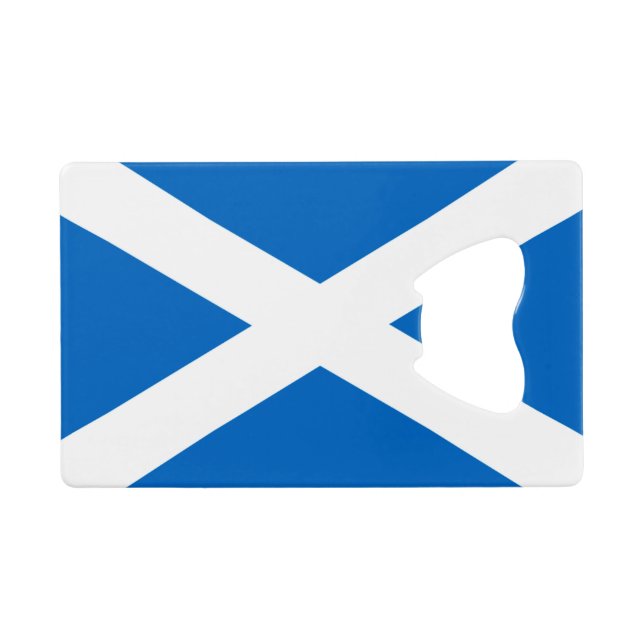 Scotland Flag Design Geldkarten Flaschenöffner (Rückseite Horizontal)