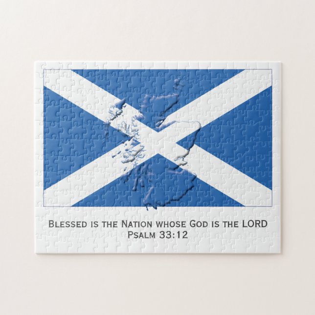 SCOTLAND FLAG | Gesegnete Nation | Schottisch Puzzle (Horizontal)