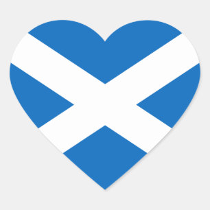 Scotland Flag Heftsticker Herz-Aufkleber