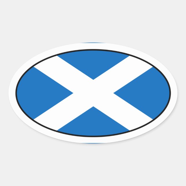 Scotland Flag Oval Sticker (Vorderseite)