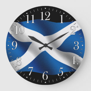 SCOTLAND Flag Proud Scots Patriotic Wall Clock Große Wanduhr
