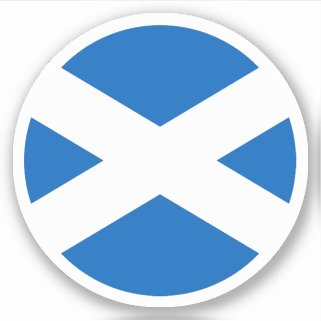Scotland Flag Round Sticker (Vorderseite)