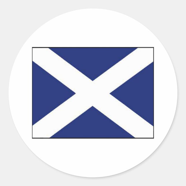 SCOTLAND FLAG RUNDER AUFKLEBER (Vorderseite)