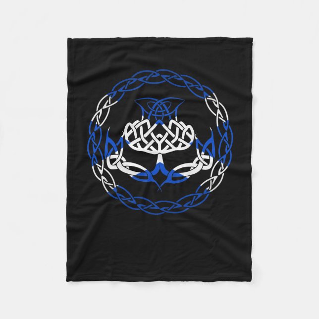 Scotland Flag Scottish Thistle Fleecedecke (Vorderseite)