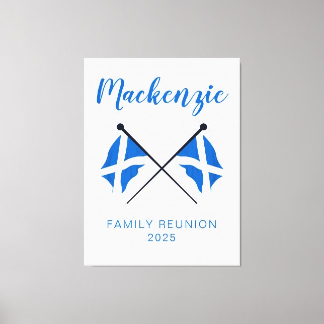Scotland Flags Family Wiedersehen Leinwanddruck (Vorderseite)