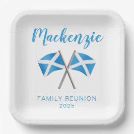 Scotland Flags Family Wiedersehen Pappteller